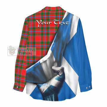 Butter Tartan Women's Casual Shirt with Family Crest Scotland Patriotic Style - Tartan Vibes Clothing