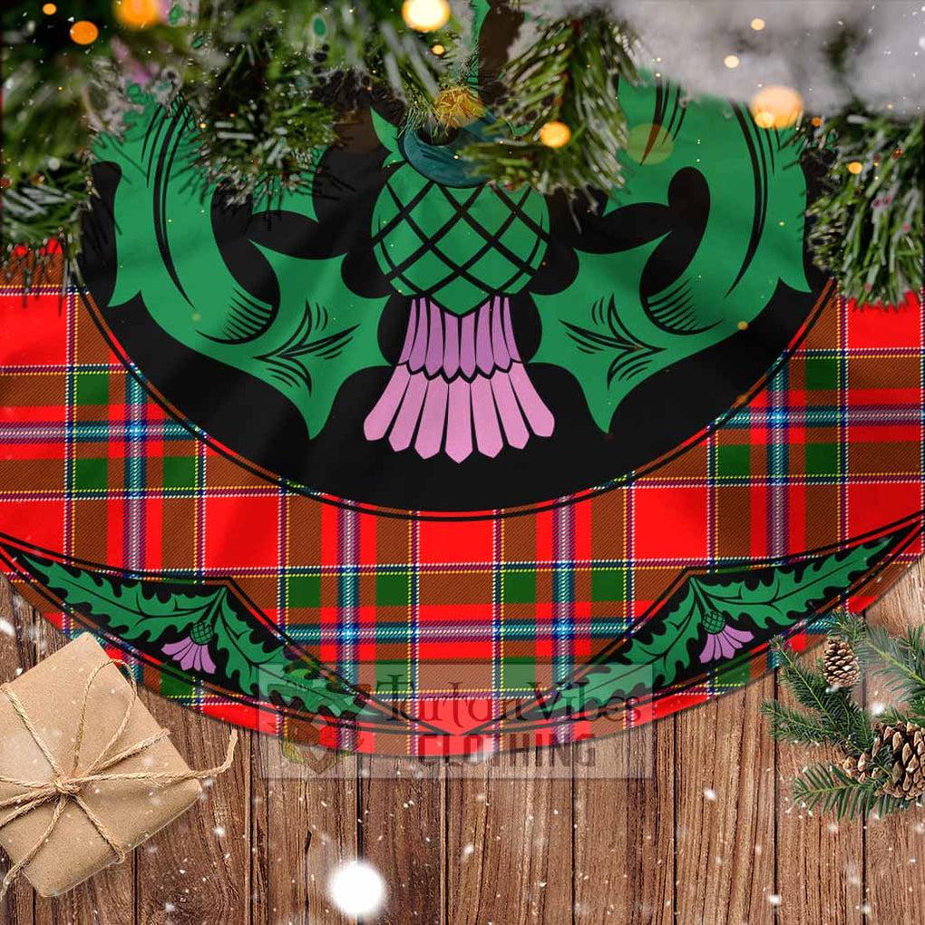 Butter Tartan Christmas Tree Skirt Scottish Thistle Style - Tartan Vibes Clothing
