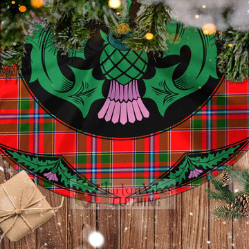Butter Tartan Christmas Tree Skirt Scottish Thistle Style - Tartan Vibes Clothing