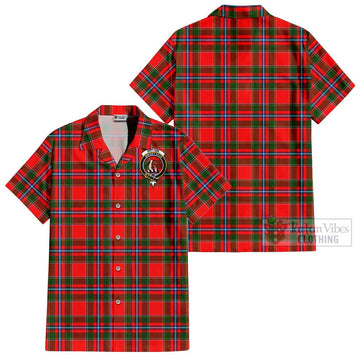 Butter Tartan Cotton Hawaiian Shirt with Family Crest - Tartan Vibes Clothing