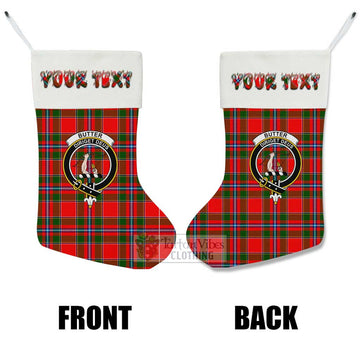 Butter Tartan Family Crest Christmas Stocking with Personalized Text - Tartan Vibes Clothing