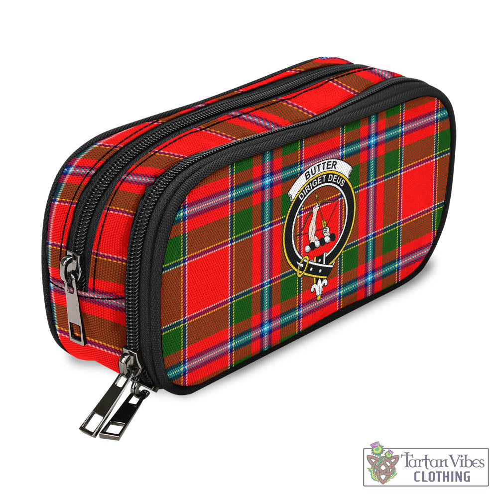 Butter Tartan Pen and Pencil Case with Family Crest - Tartan Vibes Clothing