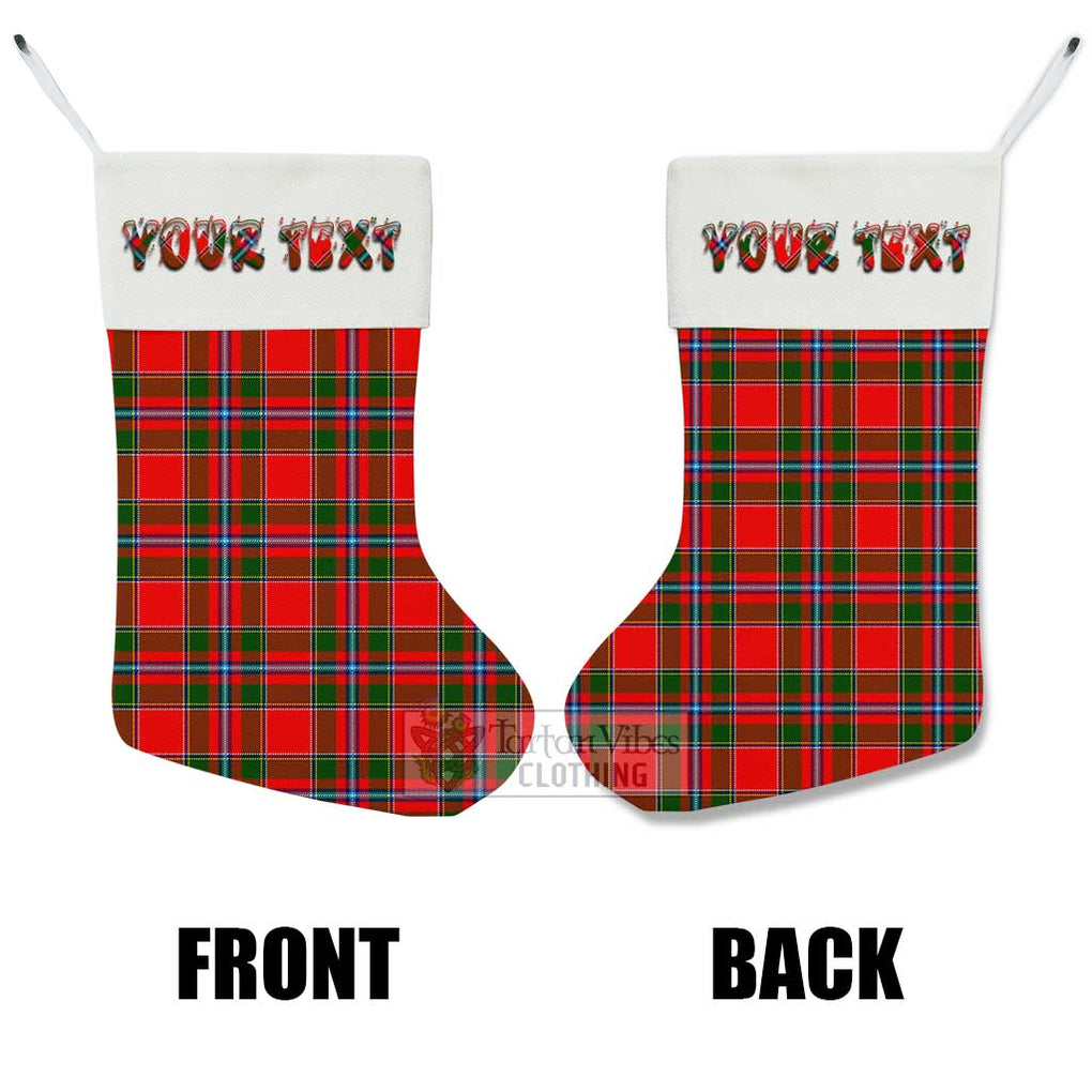 Butter Tartan Christmas Stocking with Personalized Text - Tartan Vibes Clothing