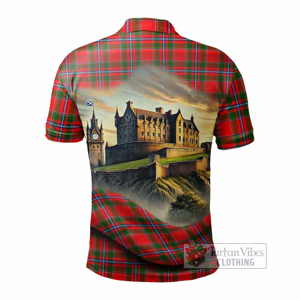 Butter Tartan Family Crest Polo Shirt with Scottish Ancient Castle Style - Tartan Vibes Clothing