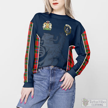 Tartan Vibes Clothing Butter Tartan Sweater with Family Crest and Lion Rampant Vibes Sport Style
