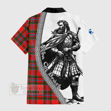 Butter Tartan Clan Crest Hawaiian Shirt with Highlander Warrior Celtic Style - Tartan Vibes Clothing