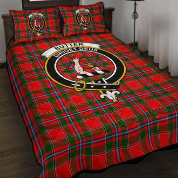 Butter Tartan Quilt Bed Set with Family Crest - Tartan Vibes Clothing