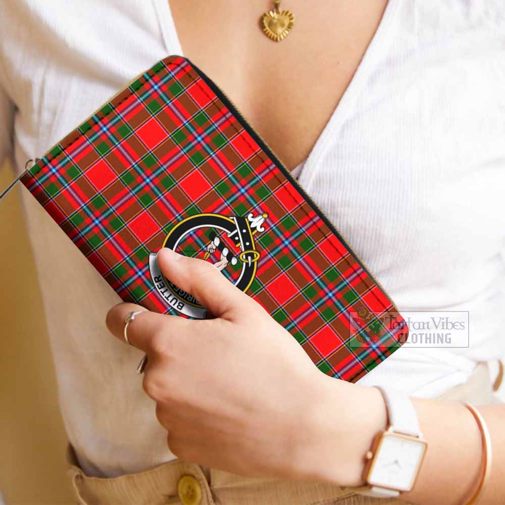 Butter Tartan Women's Leather Wallet with Family Crest - Tartan Vibes Clothing