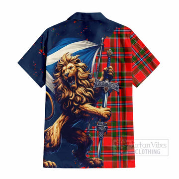 Butter Tartan Family Crest Hawaiian Shirt with Scottish Majestic Lion - Tartan Vibes Clothing