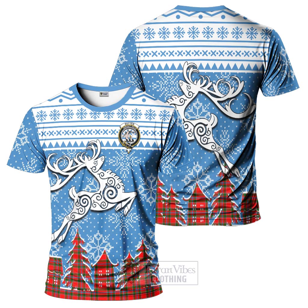 Butter Clan Christmas T-Shirt Celtic Reindeer Style - Tartan Vibes Clothing