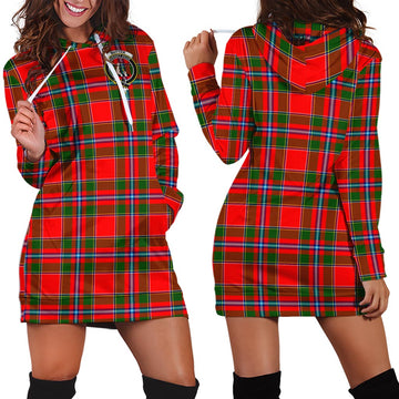 Butter Tartan Hoodie Dress with Family Crest - Tartan Vibes Clothing