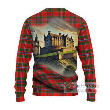 Butter Tartan Family Crest Knitted Sweater with Scottish Ancient Castle Style - Tartan Vibes Clothing
