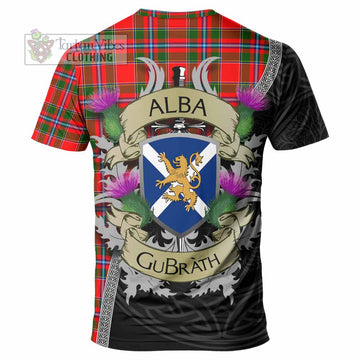 Butter Tartan Family Crest T-Shirt Lion Rampant Royal Thistle Shield Celtic Inspired - Tartan Vibes Clothing
