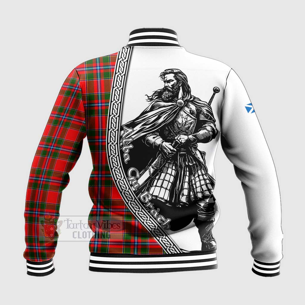 Butter Tartan Clan Crest Baseball Jacket with Highlander Warrior Celtic Style - Tartan Vibes Clothing