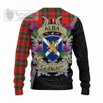 Butter Tartan Family Crest Knitted Sweater Lion Rampant Royal Thistle Shield Celtic Inspired - Tartan Vibes Clothing