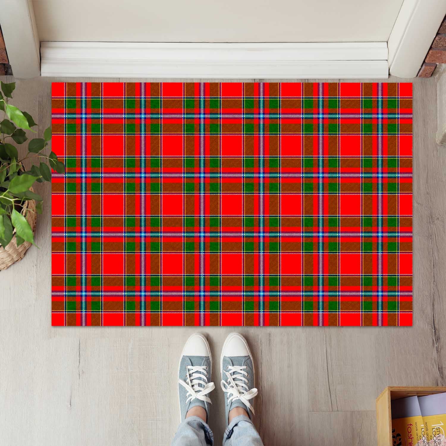 Butter Tartan Door Mat - Tartanvibesclothing