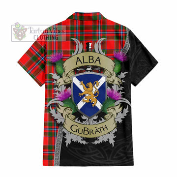 Butter Tartan Family Crest Hawaiian Shirt Lion Rampant Royal Thistle Shield Celtic Inspired - Tartan Vibes Clothing