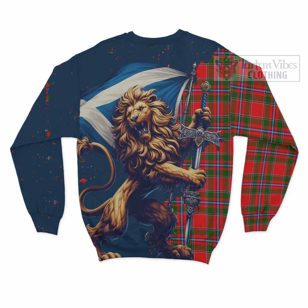 Butter Tartan Family Crest Sweatshirt with Scottish Majestic Lion - Tartan Vibes Clothing