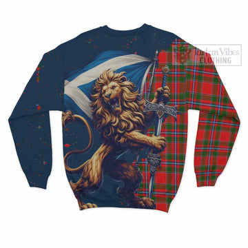 Butter Tartan Family Crest Sweatshirt with Scottish Majestic Lion - Tartan Vibes Clothing