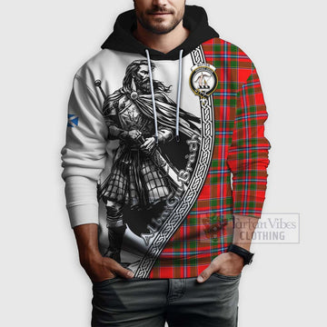 Butter Tartan Clan Crest Hoodie with Highlander Warrior Celtic Style - Tartan Vibes Clothing
