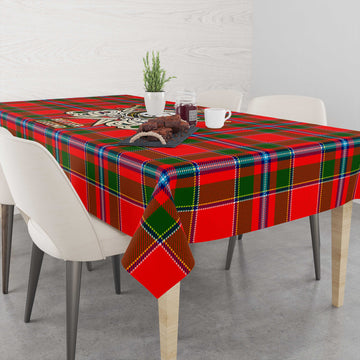Tartan Vibes Clothing Butter Tartan Tablecloth with Clan Crest and the Golden Sword of Courageous Legacy