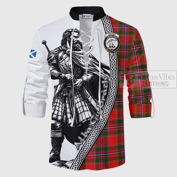 Butter Tartan Clan Crest Ghillie Kilt Shirt with Highlander Warrior Celtic Style - Tartan Vibes Clothing