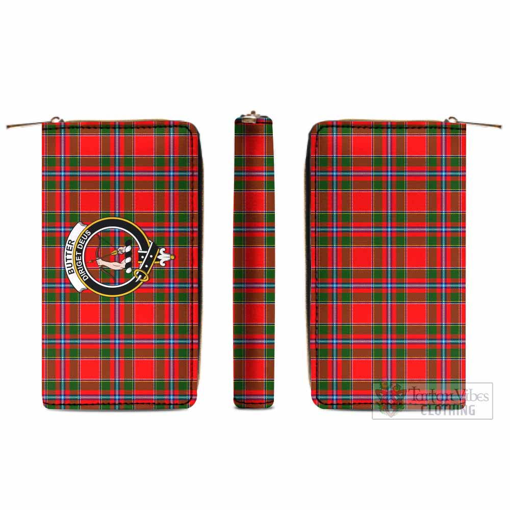 Butter Tartan Women's Leather Wallet with Family Crest - Tartan Vibes Clothing