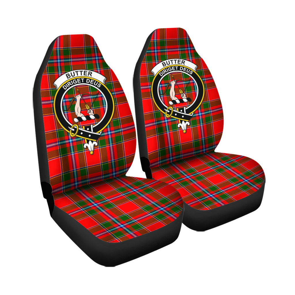 Butter Tartan Car Seat Cover with Family Crest - Tartan Vibes Clothing