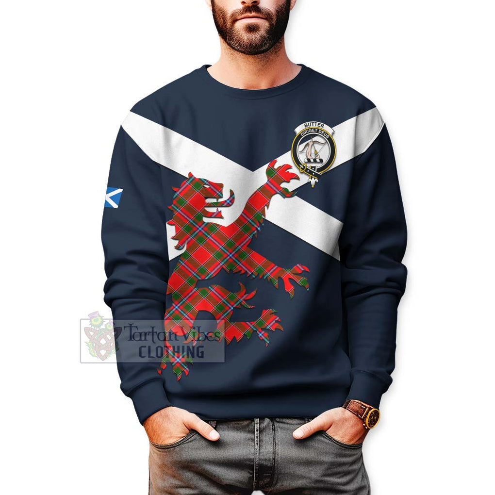 Butter Tartan Lion Rampant Sweatshirt Proudly Display Your Heritage with Alba Gu Brath and Clan Name - Tartan Vibes Clothing