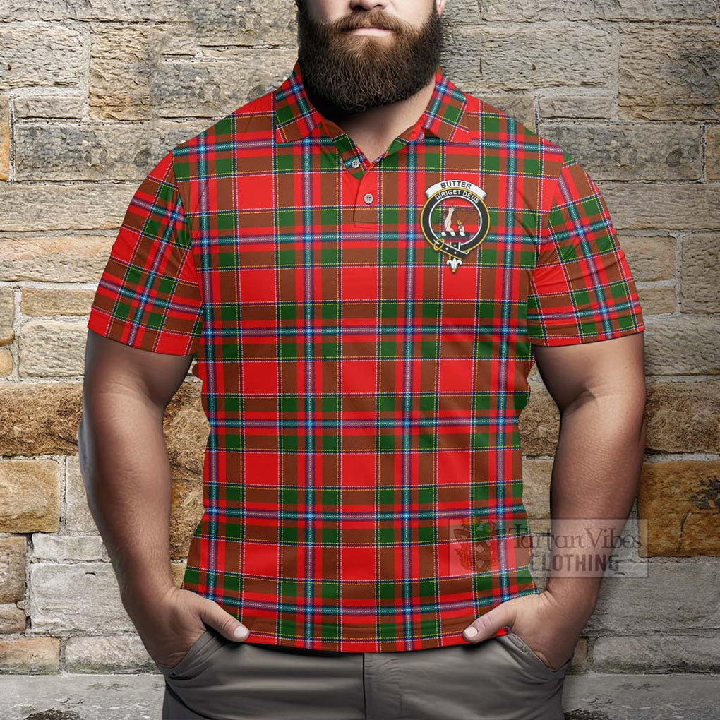 Butter Tartan Polo Shirt with Family Crest Celtic Skull Style - Tartan Vibes Clothing