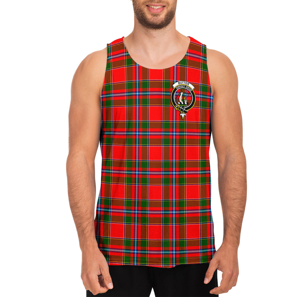 Butter Tartan Mens Tank Top with Family Crest - Tartan Vibes Clothing