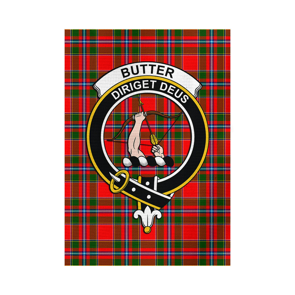 Butter Tartan Flag with Family Crest - Tartan Vibes Clothing