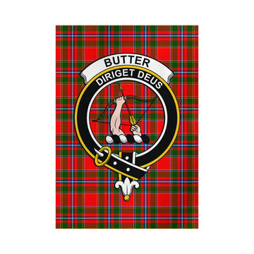 Butter Tartan Garden Flag with Family Crest