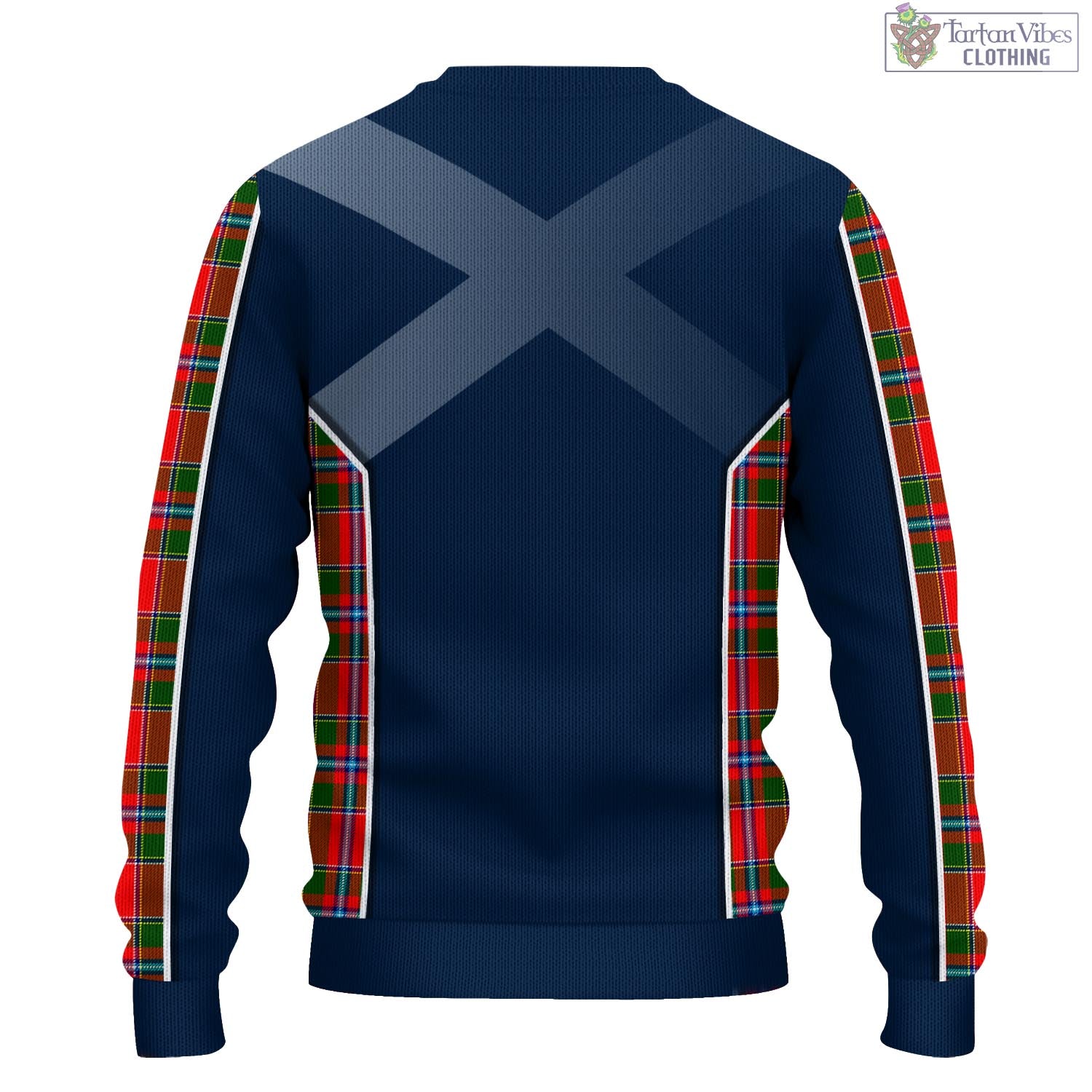 Butter Tartan Knitted Sweatshirt with Family Crest and Scottish Thistle Vibes Sport Style - Tartan Vibes Clothing