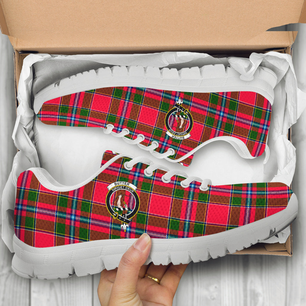 Butter Tartan Sneakers with Family Crest - Tartan Vibes Clothing