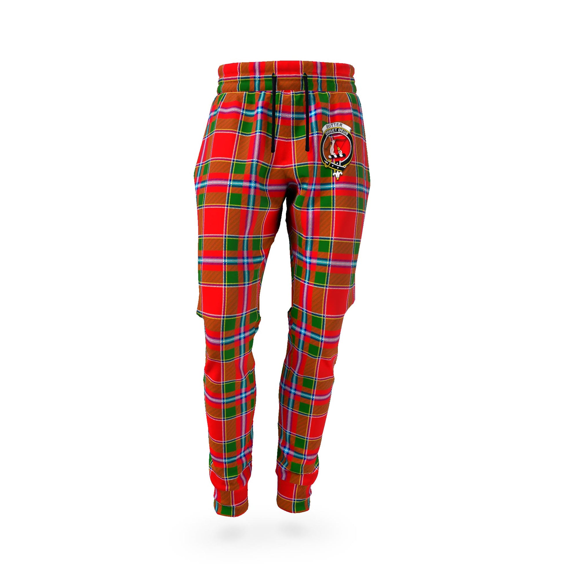 Butter Tartan Joggers Pants with Family Crest - Tartan Vibes Clothing