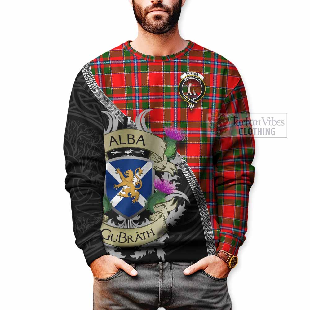 Butter Tartan Family Crest Sweatshirt Lion Rampant Royal Thistle Shield Celtic Inspired - Tartan Vibes Clothing
