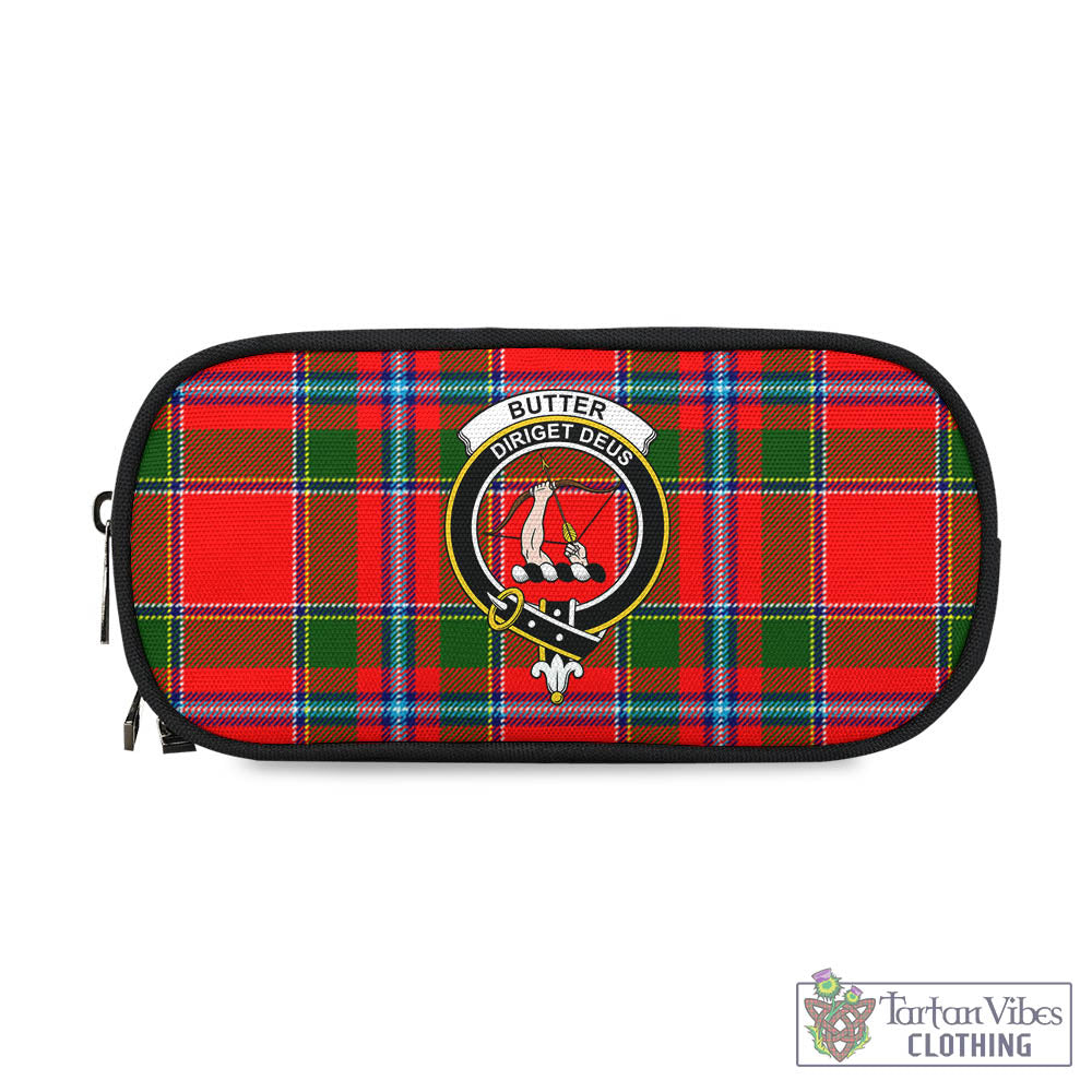 Butter Tartan Pen and Pencil Case with Family Crest - Tartan Vibes Clothing