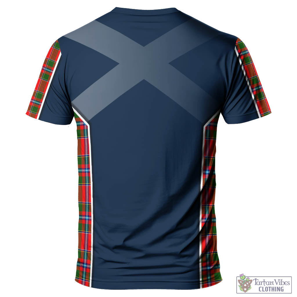 Tartan Vibes Clothing Butter Tartan T-Shirt with Family Crest and Scottish Thistle Vibes Sport Style