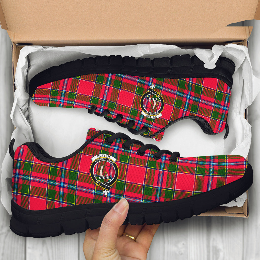 Butter Tartan Sneakers with Family Crest - Tartan Vibes Clothing