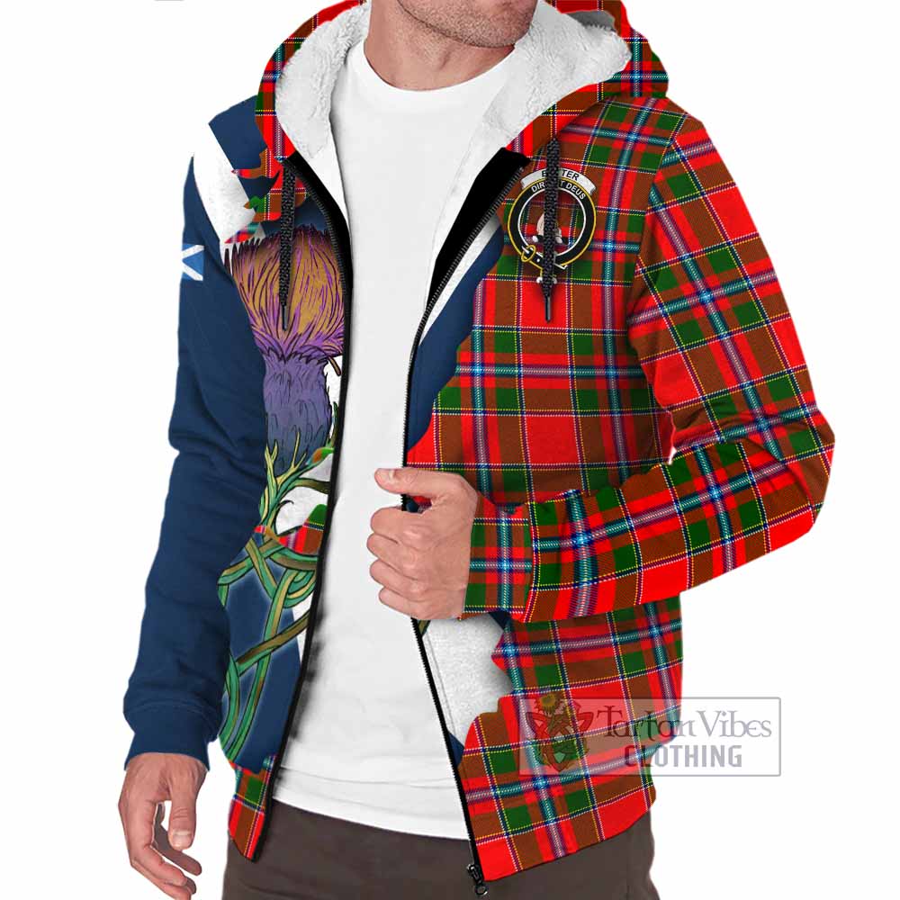 Tartan Vibes Clothing Butter Tartan Family Crest Sherpa Hoodie Scottish Thistle Celtic Inspired