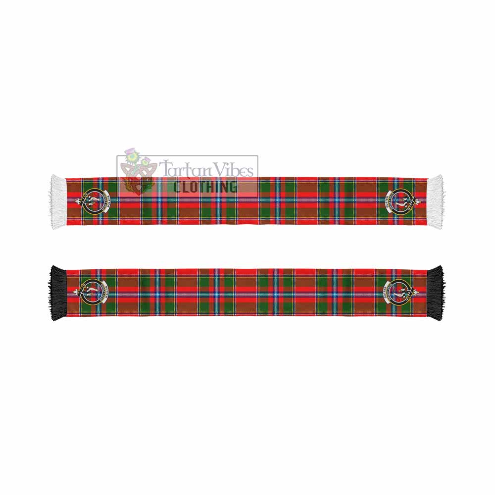 Butter Tartan Ruffneck Scarf with Family Crest - Tartan Vibes Clothing