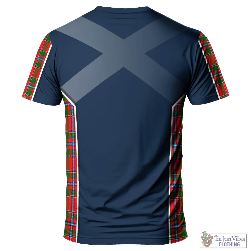 Tartan Vibes Clothing Butter Tartan T-Shirt with Family Crest and Lion Rampant Vibes Sport Style