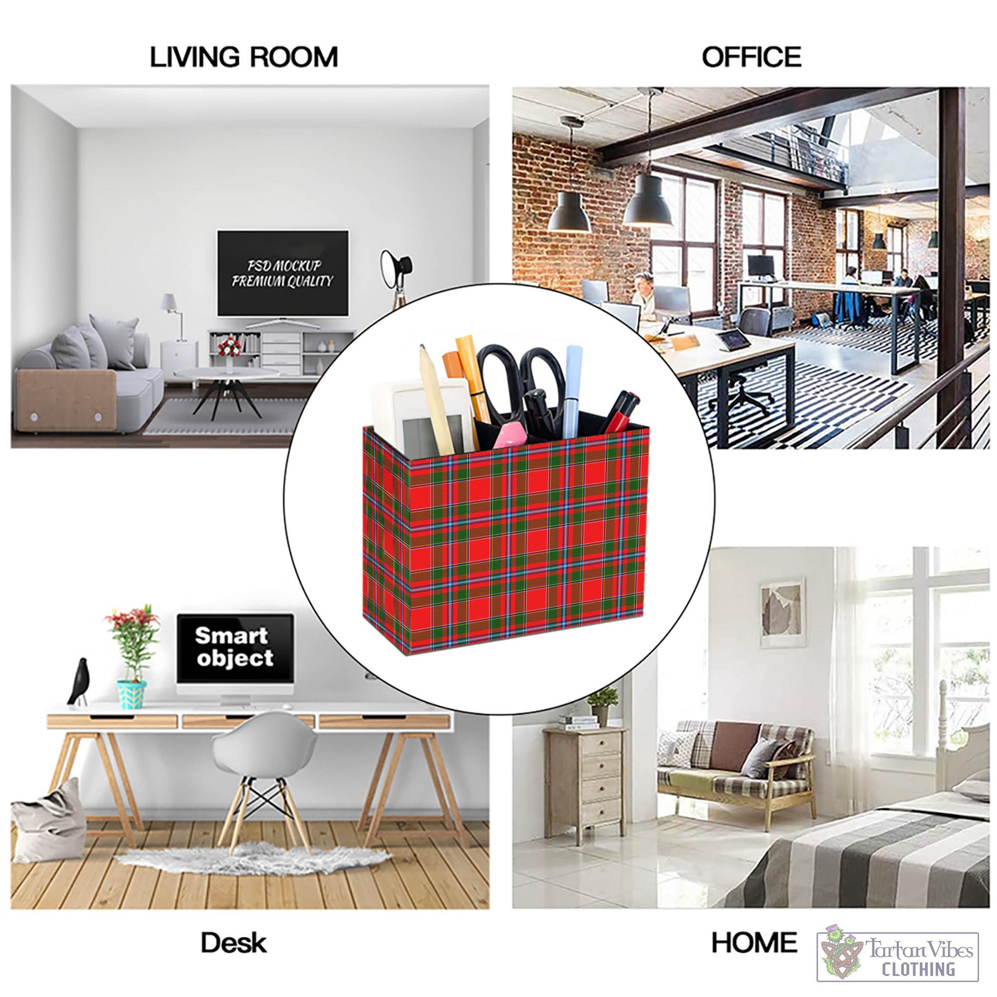 Tartan Vibes Clothing Butter Tartan Pen Holder