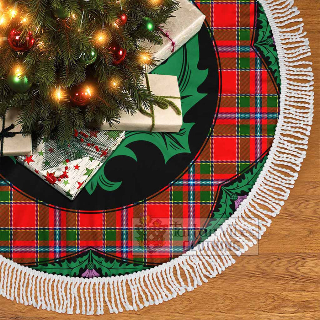 Butter Tartan Christmas Tree Skirt Scottish Thistle Style - Tartan Vibes Clothing