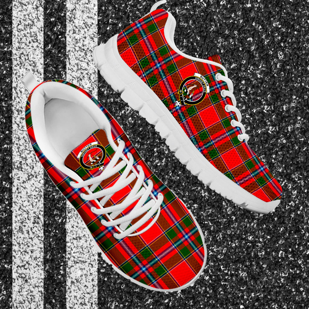 Butter Tartan Sneakers with Family Crest - Tartan Vibes Clothing