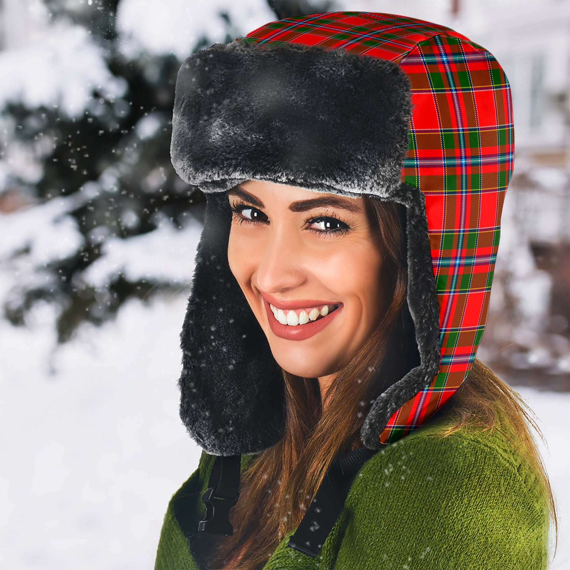 Butter Tartan Winter Trapper Hat - Tartanvibesclothing