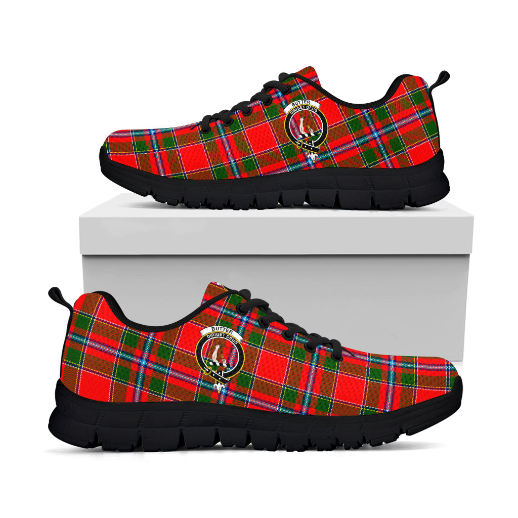 Butter Tartan Sneakers with Family Crest - Tartan Vibes Clothing