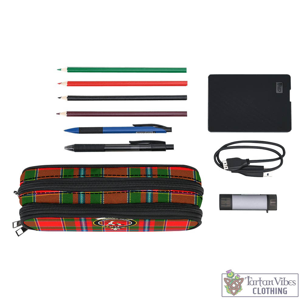 Butter Tartan Pen and Pencil Case with Family Crest - Tartan Vibes Clothing