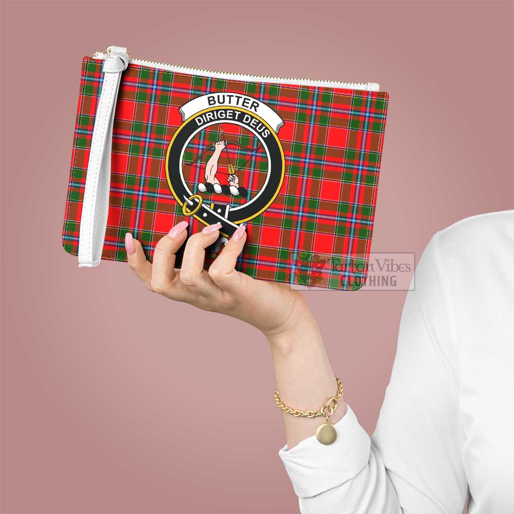 Tartan Vibes Clothing Butter Family Crest Tartan Clutch Bag